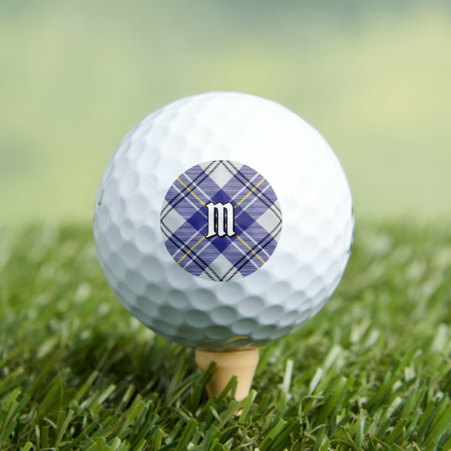 Balles De Golf Clan MacPherson Blue robe Tartan Golf Balls (T-shirt Insitu)