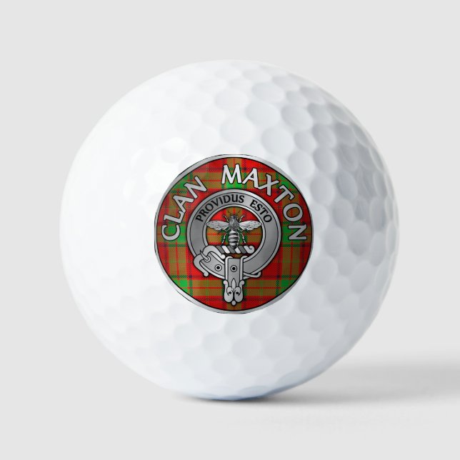 Balles De Golf Clan Maxton Crest & Tartan (Recto)