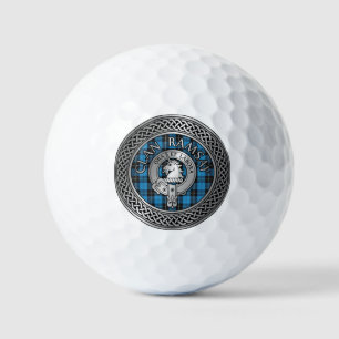 Balles De Golf Clan Ramsay Crest & Hunting Tartan Knot
