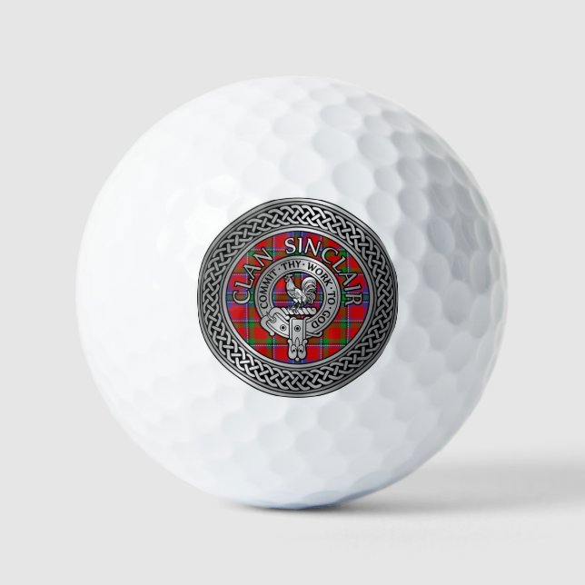 Balles De Golf Clan Sinclair Crest et Tartan Knot (Recto)