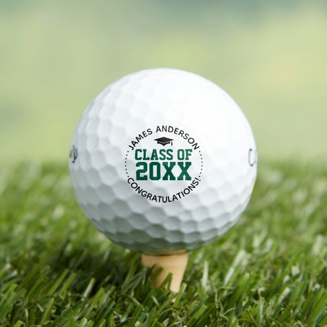 Balles De Golf Classe de cadeau de 2025 Green Graduation (T-shirt Insitu)