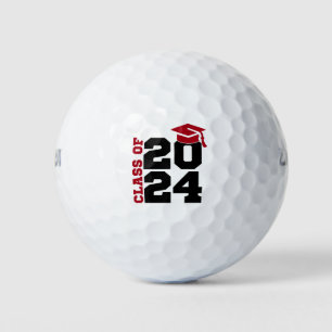 Balles De Golf Classe d'études de 2024 Rouge et Noir