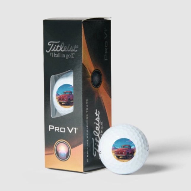 Balles De Golf Classique américain Pickup  (Red Truck Golf Balls Golf Balls Titleist 2023 Pro V1 high gradient core high flex casing layer. )