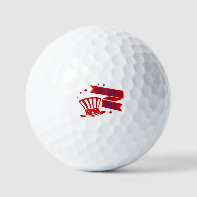 Balles De Golf Classique de la Journée du président des États-Uni (Recto)