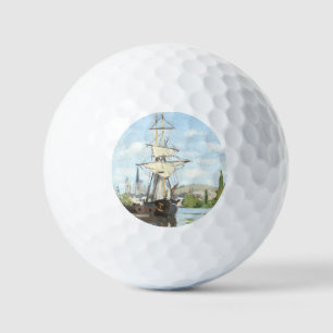 Balles De Golf Claude Monet. Navires à cheval sur la Seine à Roue