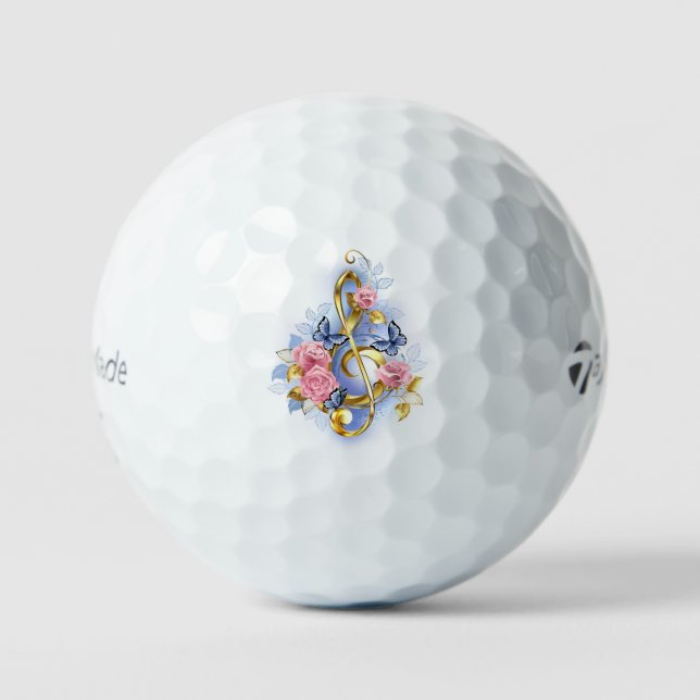 Balles De Golf Clé de fer avec roses roses roses (Recto)
