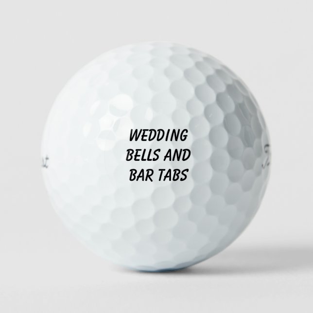 Balles de golf 'Cloches de mariage et notes de bar (Recto)