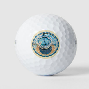 Balles De Golf Closeup on Prague Astronomical Clock, Czech R.