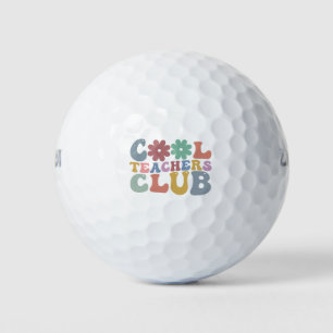 Balles De Golf Club d'enseignant cool Rétro Groovy Retour à l'éco