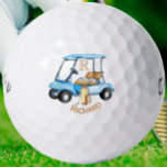 Balles De Golf Clubs de panier personnalisés Monogramme Nom Boule<br><div class="desc">Clubs de panier personnalisés avec nom et balle de golf monogrammed —C'est un cadeau idéal pour tous les amateurs de golf — simple et élégant. Personnalisez-le avec leurs initiales/monogrammes. Si vous avez des questions de conception ou une demande spéciale,  veuillez envoyer un courriel à : charmdesignstudio@rcn.com</div>