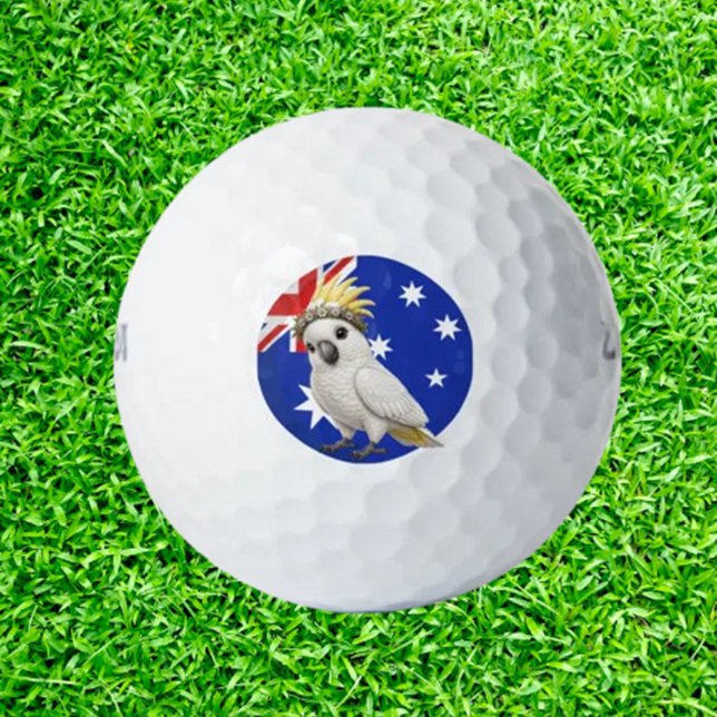 Balles De Golf Cockatoo Aussie le plus mignon (Love golf and a good laugh? Aussie Cutest Cockatoo Golf Balls )