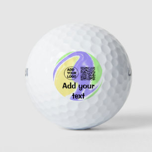 Balles De Golf Code QR minimal simple ajouter un logo nom de code