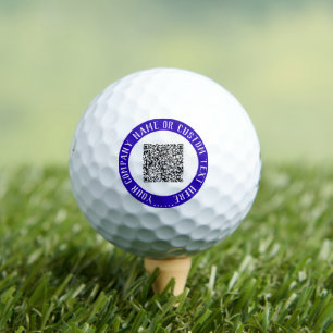Balles De Golf Code QR personnalisé et timbres texte Balls de gol