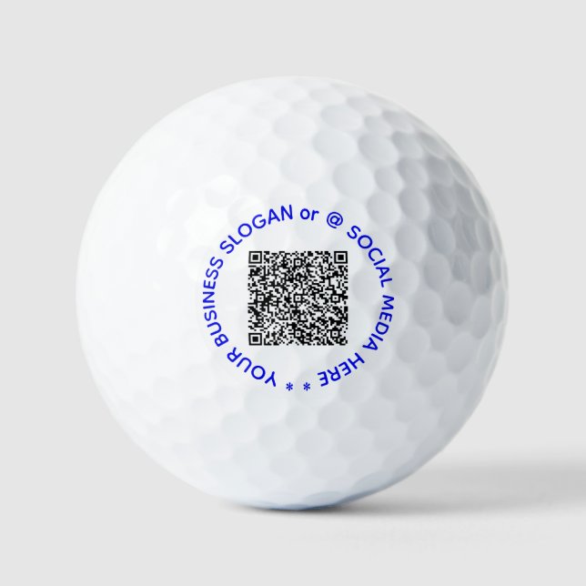 Balles De Golf Code QR personnalisé Timbres de texte Boules de go (Recto)