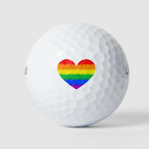 Balles De Golf Coeur arc-en-ciel
