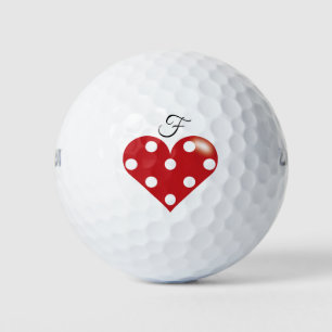 Balles De Golf Coeur avec Pois
