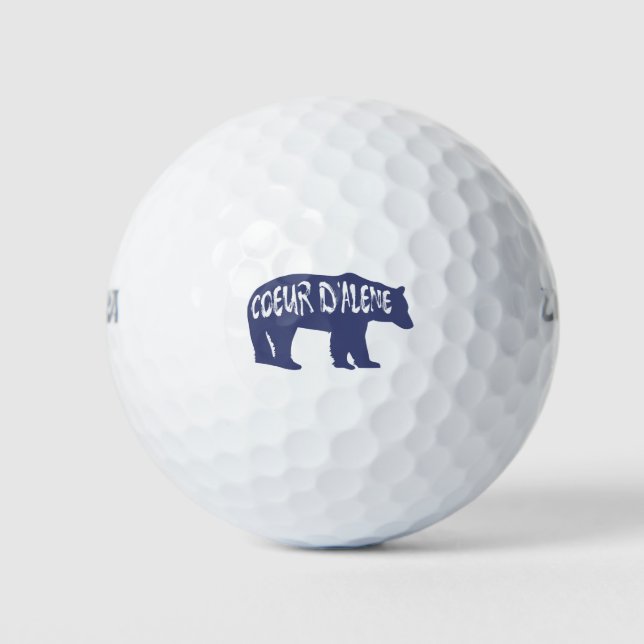 Balles De Golf Coeur d'Alene Idaho Bear (Devant)