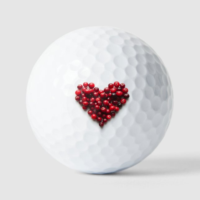 Balles De Golf Coeur de canneberge (Recto)