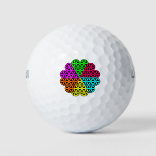 Balles De Golf Coeur de vie X 6 -Fleur du coeur - Vecteur