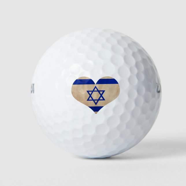Balles De Golf Coeur d'Israël (Devant)