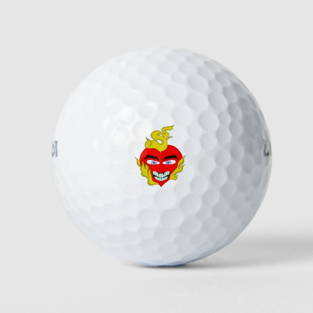 Balles De Golf Coeur flamboyant (Devant)