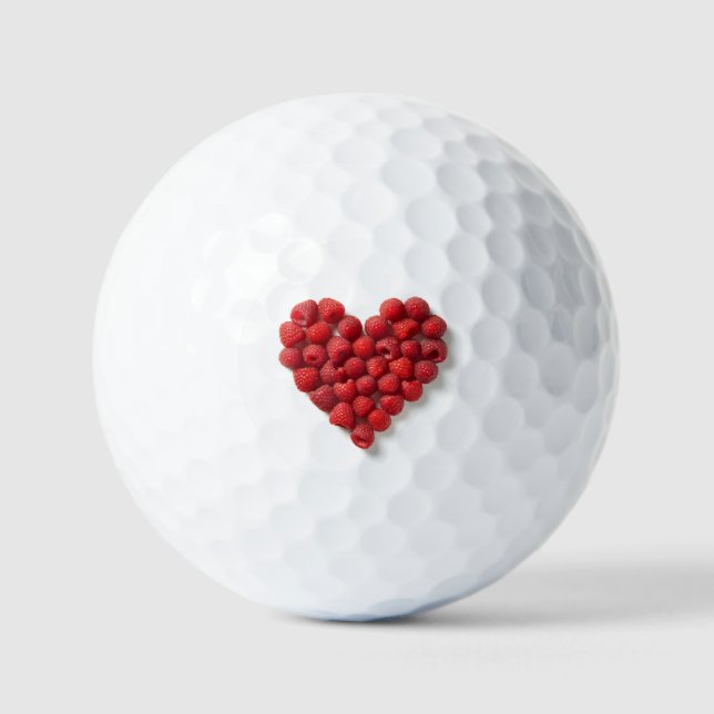 Balles De Golf Coeur framboise (Recto)