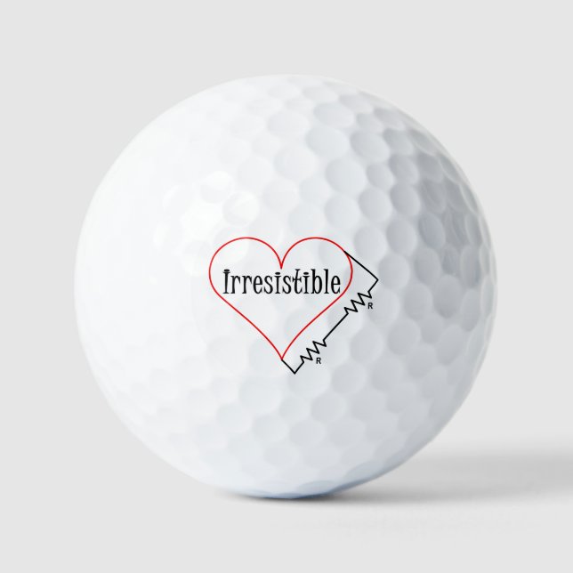 Balles De Golf Coeur irrésistible (Recto)