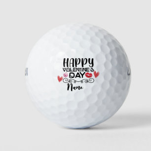 Balles De Golf Coeur rouge avec amour pour la Saint Valentin pour
