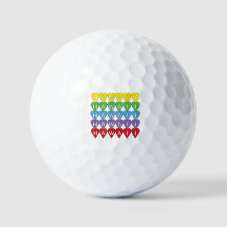 Balles De Golf Cœurs arc-en-ciel d'Hawaï