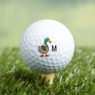 Balles De Golf Col de canard colvert Monogramme Initiale