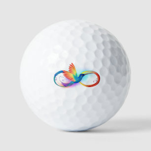 Balles De Golf Colibri arc-en-ciel avec symbole Infinity