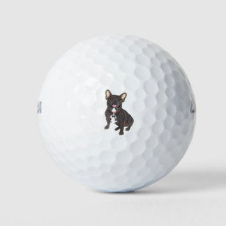 Balles De Golf Collection Bouledogue Français Noir