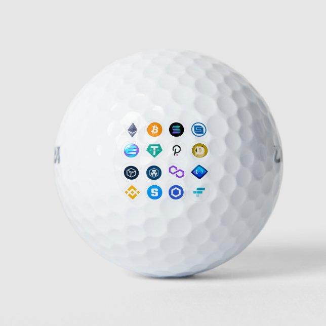 Balles De Golf Collection de logo Crypto Currency (Devant)