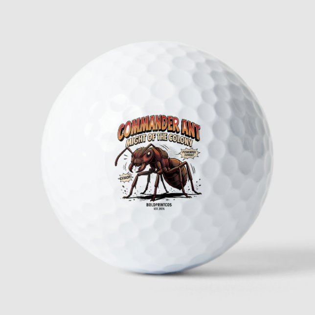 Balles De Golf Commandant Fourmi Puissance de la Colonie Graphiqu (Recto)