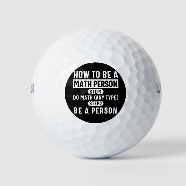 Balles De Golf Comment être une personne mathématique (Devant)