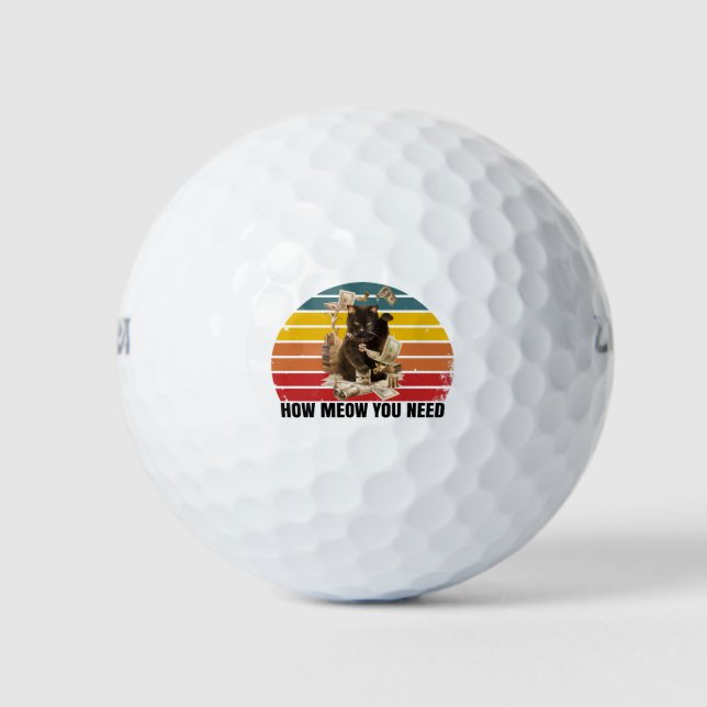 Balles De Golf comment vous avez besoin d'argent - chat gangsta (Devant)