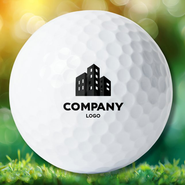 Balles De Golf Company Business Logo Name Employee Minimalist  (Créateur téléchargé)