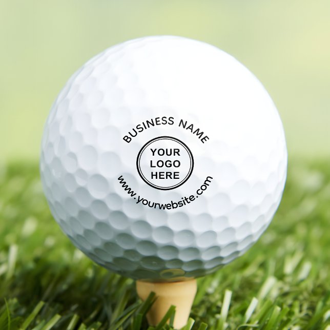 Balles De Golf Company Logo & Custom Text Marketing Giveaway (Créateur téléchargé)