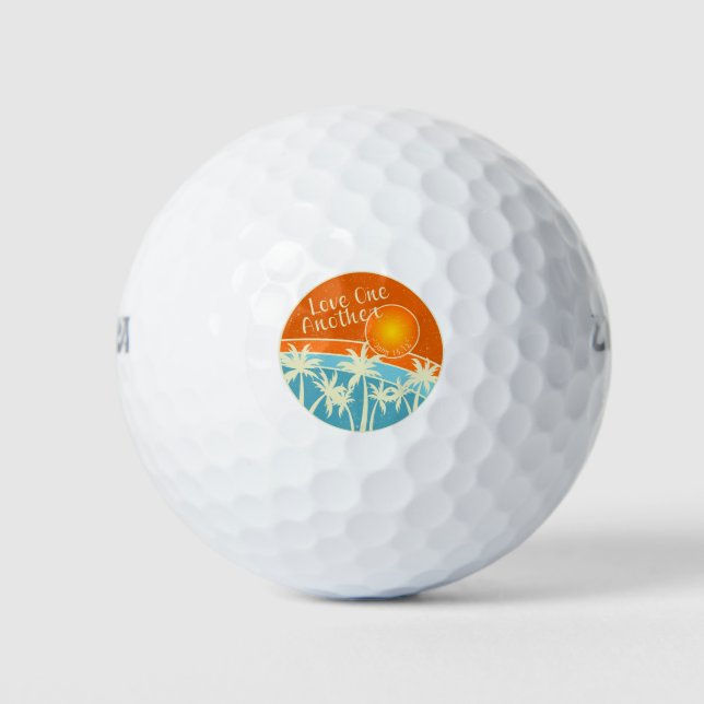 Balles De Golf Conception chrétienne d'amour les uns les autres (Devant)