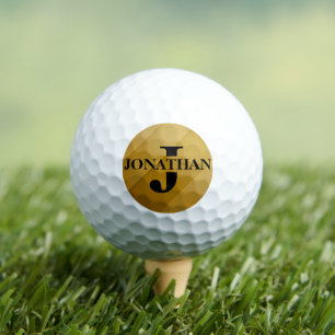 Balles De Golf Conception d'appréciation de nom initial de papa e