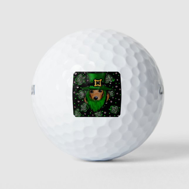 Balles De Golf Conception d'art St. Patty Doxie (Devant)