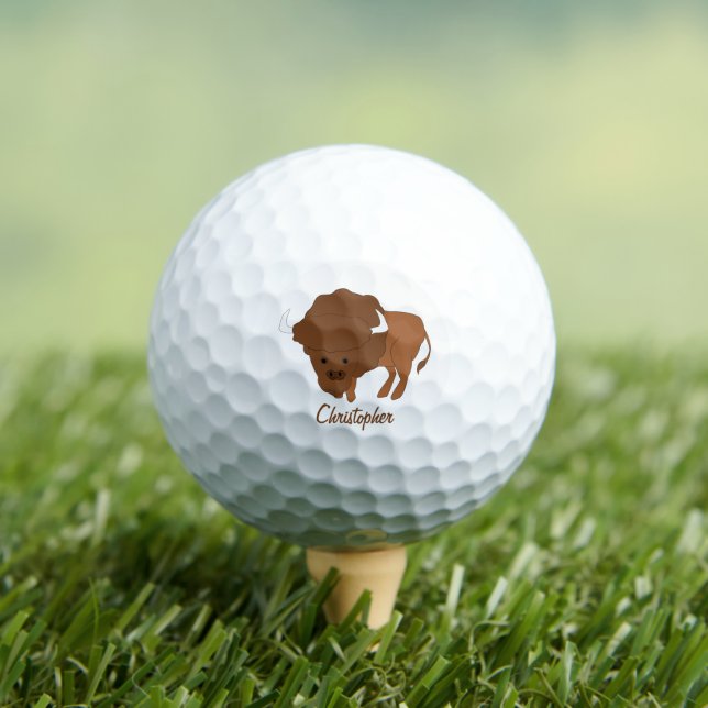 Balles De Golf Conception de bison américaine (T-shirt Insitu)