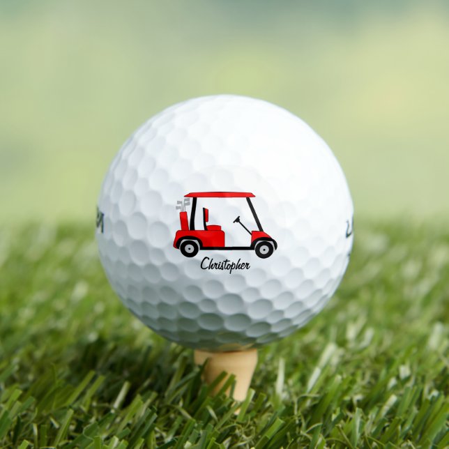 Balles De Golf Conception de buggy de golf rouge (T-shirt Insitu)