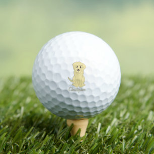Balles De Golf Conception de chien du Labrador jaune