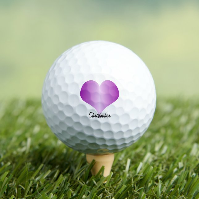 Balles De Golf Conception de Cœur Personnalisée (T-shirt Insitu)
