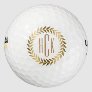 Balles De Golf Conception de courroie monogramme en or