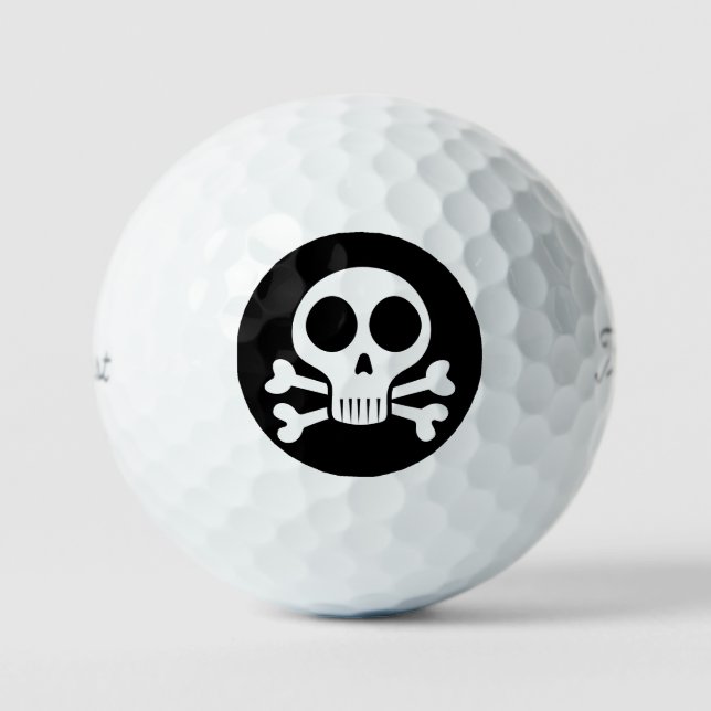 Balles De Golf Conception de crâne de pirate (Recto)