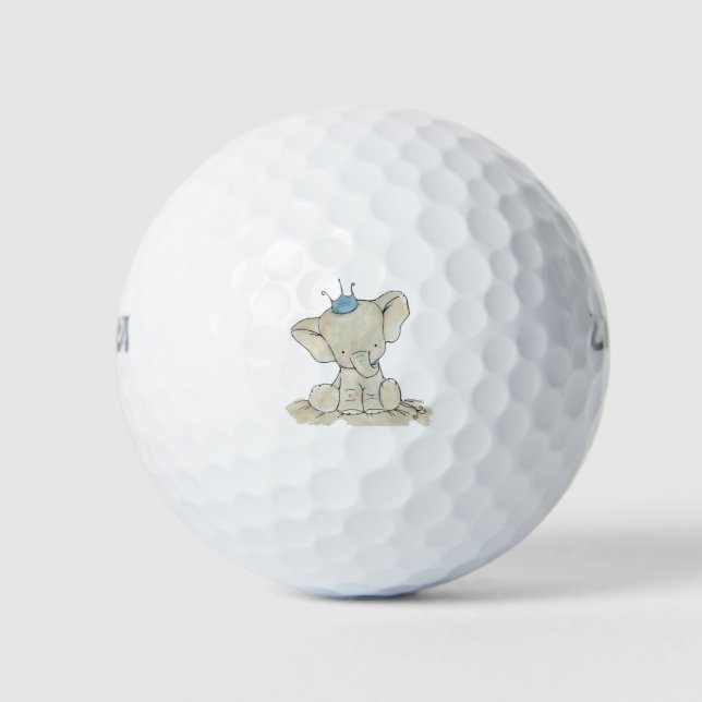 Balles De Golf Conception de dessin animé d'éléphant (Devant)