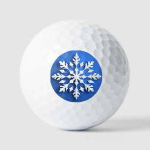 Balles De Golf Conception de flocon de neige blanc détaillé
