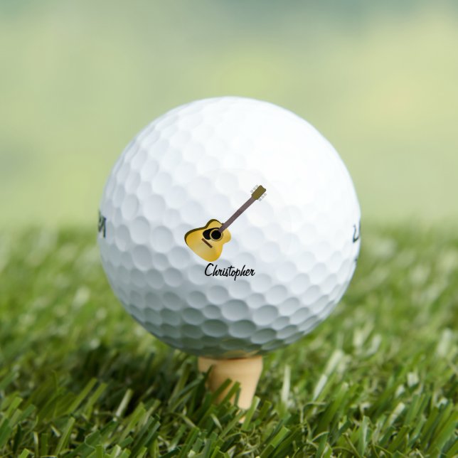 Balles De Golf Conception de guitare acoustique (T-shirt Insitu)